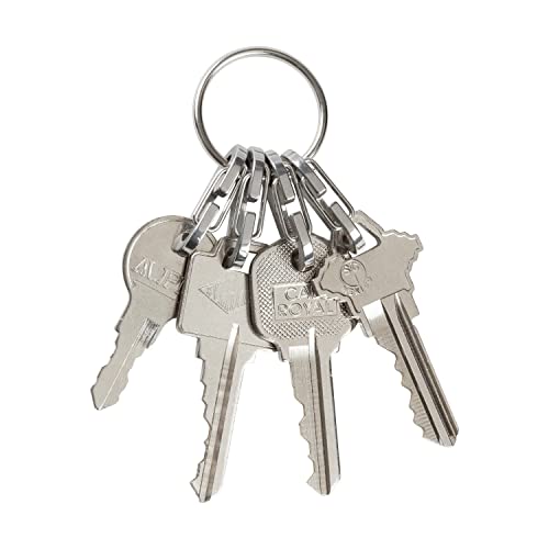Nite Ize Keyring MicroLink, Stainless Steel Key Ring with 4 Key Carabiners