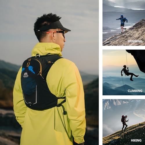 AONIJIE Running Hydration Vest for Men & Women, 8L Hydration Backpack, Multiple Pocket Designs for Water Bottles/Bladders,...