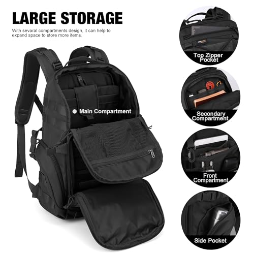 Mardingtop 30L Molle Military Backpack, Tactical Backpack for Men, Cordura Backpack for Hiking,Camping,Trekking