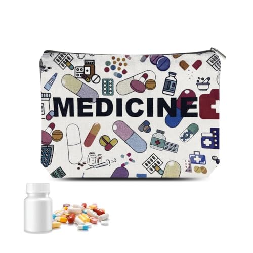 Medicine Organizer Pouch Makeup Bag for Women Men Christmas Birthday Gifts for Doctor Nurse Travel Medication Kit Portable...