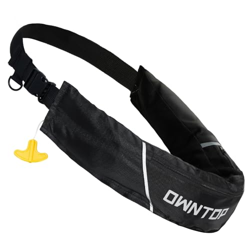 Owntop Automatic/Manual Inflatable Swim Belt Pack, Manual Convertible Swim Jacket for Adults, 24g CO2 Cylinder Included, L...
