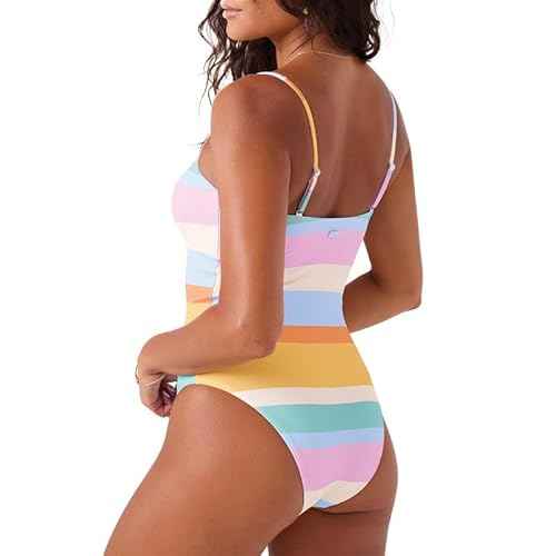 Roxy Womens Women¡¯s One Piece Swimsuit ? Bandeau Bathing Suit, Tummy Control, Removable Cups, Quick-Dry Fabric