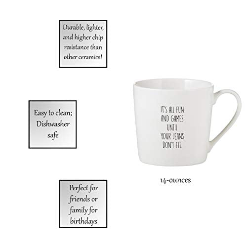 Santa Barbara Design Studio SIPS Drinkware Coffee Mug/Cup, 14-Ounce, Jeans Don't Fit