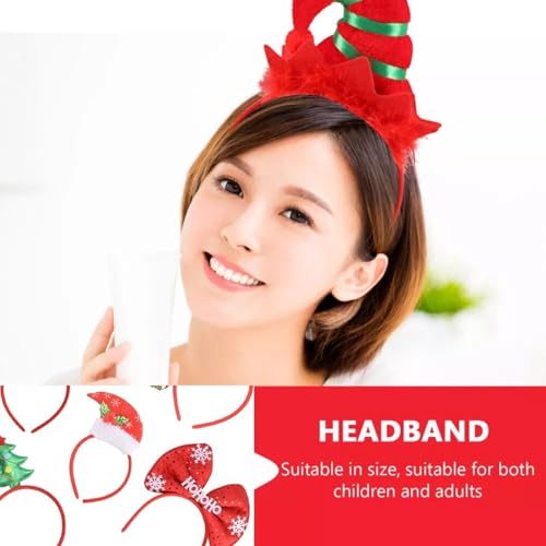 SEVEN STYLE 12 PCS Holiday Headbands,Cute Christmas head hat toppers,Great Fun and Festive for Christmas Party Favors Holi...