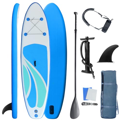 Inflatable Stand Up Paddle Board for Adult All Skill Levels- 10'4" Ultra-Light SUP Paddleboard with Durable Non-Slip Deck ...