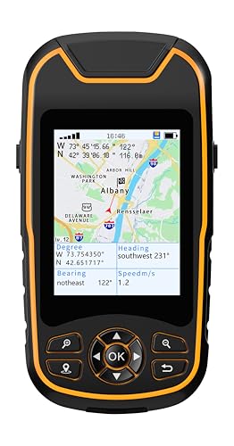 A8 Handheld GPS for Hiking, Lightweight and Waterproof Handheld Navigator, 3.2 Inch Color Screen, Compact Handheld GPS wit...