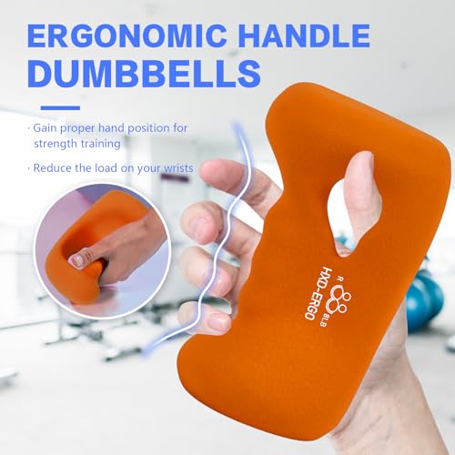 HXD-ERGO Ergonomic Dumbbells Weights Set-Hand Weights for Women at Home, Ear Dumbbells Weights for Pilates, Yoga, Jogging,...