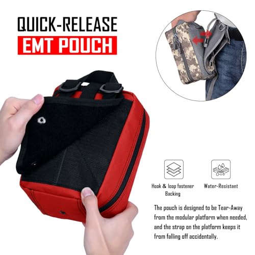 TANSOLE TAN SOLE Molle Pouch ifak First aid kit Bag Empty Trauma Medical Tear away Pouches for Belt Backpack Vest Car Moll...