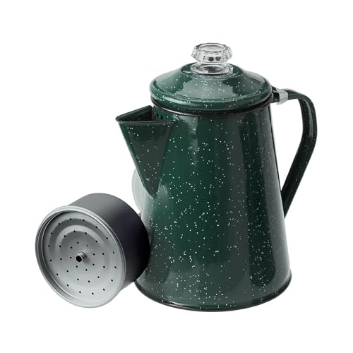 GSI Outdoors Percolator Coffee Pot | Enamelware Campfire Coffee Boiler Kettle for Outdoor Camping Cookware, Cabin, RV, Kit...