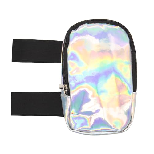 Long Keeper Holographic Thigh Bag for Women Adjustable Carnival Leg Bag Colorful Fashion Rave Phone Holder for Party Trave...