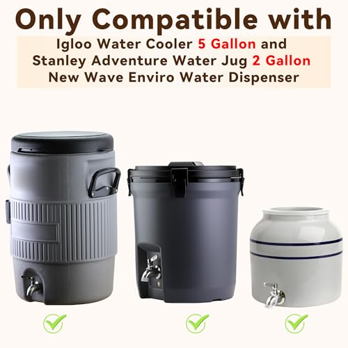 Water Spigot Compatible with Igloo Cooler, 1 Pack Stainless Steel Spigot for Stanley Jug 2 Gallon Igloo Water Dispenser 5 ...