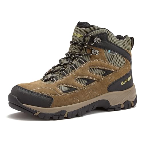 HI-TEC Yosemite WP Mid Waterproof Hiking Boots for Men, Lightweight Breathable Outdoor Trekking Shoes