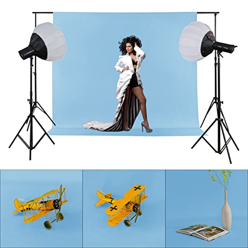 Joccun 5X7FT Light Blue Backdrop Background for Photography,Polyester Backdrop Curtain Background Screen for Photography,P...