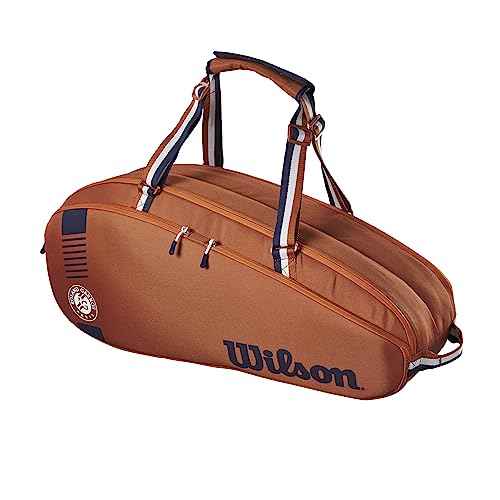 WILSON Roland Garros Team Tennis Racket Bag - Clay/Navy, Holds up to 6 Rackets