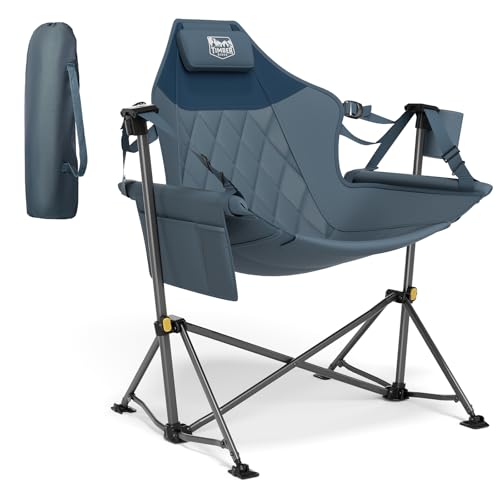 TIMBER RIDGE Hammock Camping Chair with Adjustable Backrest, Heavy Duty Folding Hammock Chair Supports 300lbs, Portable Ha...
