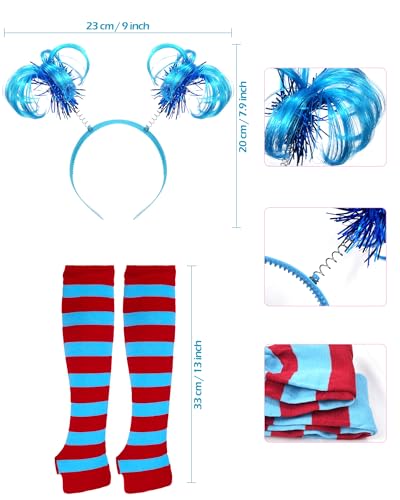 Women Tutu Costume Accessories Set with Headband Sunglasses Halloween 80s Cosplay Birthday Party Girls