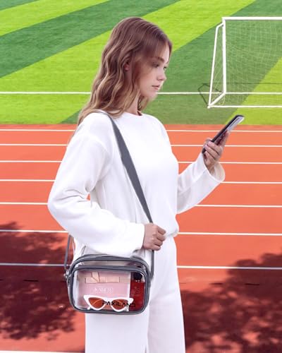 Clear Bag for Stadium Events, Clear Purse with Removeble Strap, Stadium Bag for Sporting Work Festival and Concert
