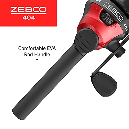 Zebco 404 Spincast Reel and Fishing Rod Combo, 6-Foot 2-Piece Fishing Pole, Size 40 Reel, Right-Hand Retrieve, Pre-Spooled...