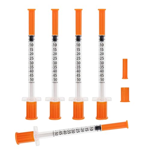 0.5mL/CC 31G 5/16in 8mm for Lab Refilling Supplies, Industrial Dispensing, Measurement,Individually Wrapped, 100PACK