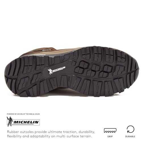 HI-TEC Men's Altitude VI I Waterproof Leather Hiking Boots - Black or Brown, Medium or Extra Wide