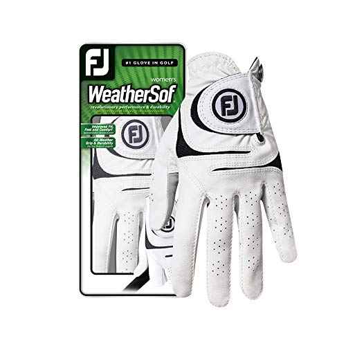 FootJoy Women's WeatherSof Prior Generation Golf Glove, White Medium, Worn on Right Hand