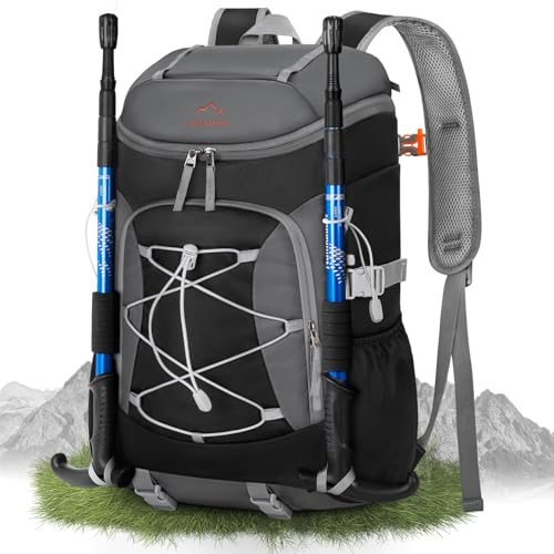 RAINSMORE Foldable Hiking Backpack for Women Men Packable Camping Backpack 40L Waterproof Hiking Daypack Bag Lightweight C...