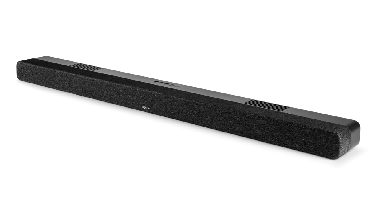 Denon DHT-S517 TV Sound Bar with Subwoofer, 3D Surround Sound, Dolby Atmos, Wireless Subwoofer, HDMI eARC, Wireless Music Streaming via Bluetooth, Quick Setup, Wall-Mountable