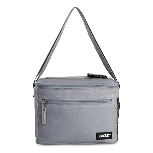 PackIt® Freezable Essential Cooler, Gray Fog, Built with EcoFreeze® Technology, Fully Freezable, Collapsible, Reusable, Wi...