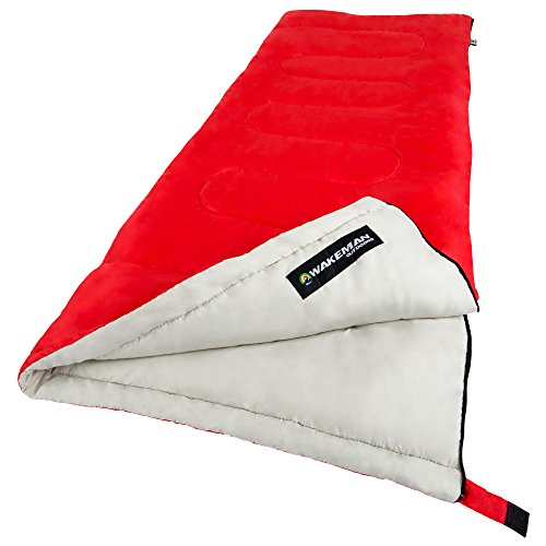 Sleeping Bag ? 2-Season with Carrying Bag for Adults and Kids ? Spirit Lake Sleeping Bag for Camping and Festivals by Wake...