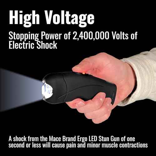 Mace 2-in-1 Rechargeable Stun Gun for Self Defense - High Voltage Electric Power, Bright LED Light, Easy to Use Safety Switch, Personal Protection Self Defense for Women & Men