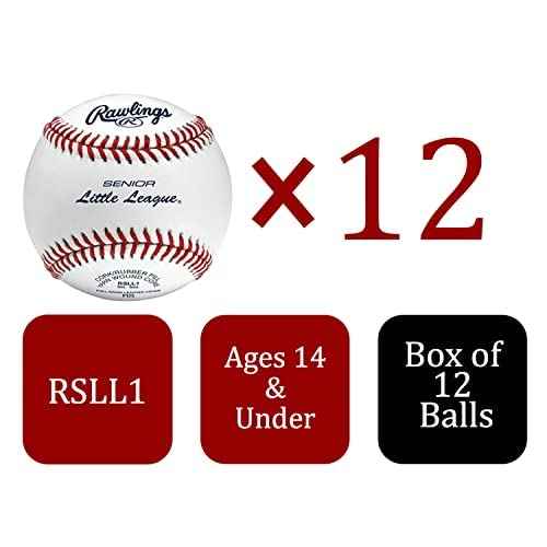 Rawlings | Senior Little League Baseballs | Competition Grade | RSLL1 | Youth/14U | 12 Count