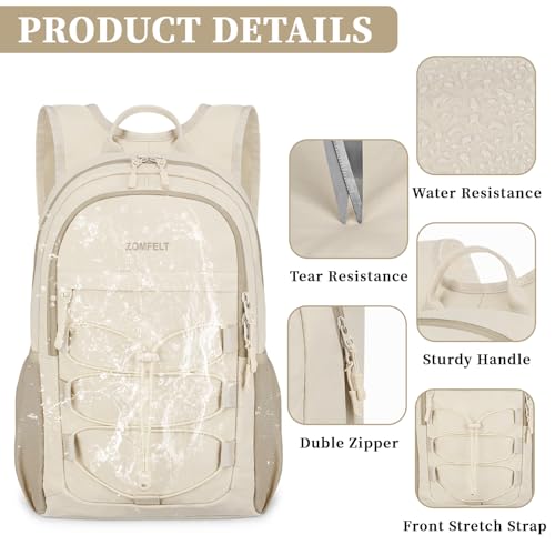 ZOMFELT Hiking Backpack for Women Men, 15L Lightweight Packable Backpack for Trip, Water Resistant Small Travel Backpacks,...