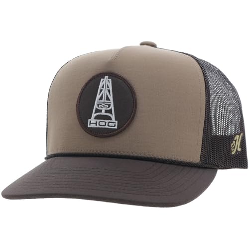 HOOEY Oil Gear (HOG) Trucker Hat for Men - Adjustable Snapback Mesh Baseball Cap - Western Work & Casual Wear Breathable Mesh