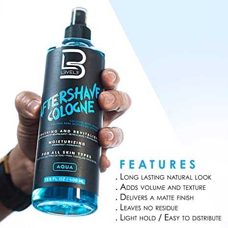 L3 Level 3 After Shave Spray Cologne - Softens Skin - Refreshes and Relieves Face and Skin - Styling Powder Included (Fresh)