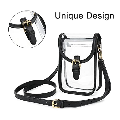 Small Clear Purse for Women Stadium, Clear Crossbody Cell Phone Purse Bag for Concerts, Sporting Event