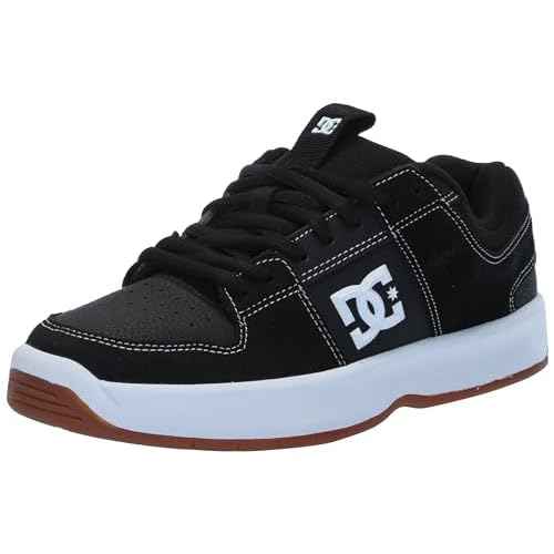 DC Men's Lynx Zero Casual Skate Shoe, Black/Black/White, 7.5