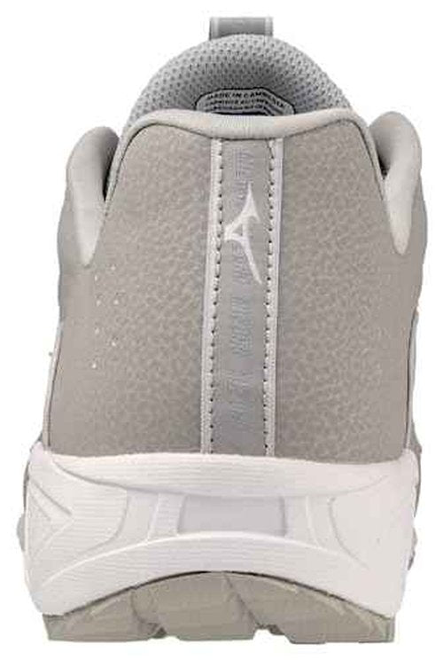 Mizuno Men's Ambition 3 BB Low AS Baseball Cleats, Grey/White, 9.5