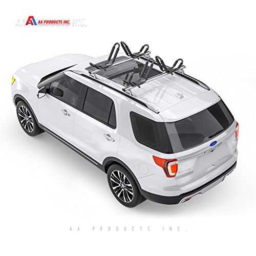 AA-Racks 2 Pair J-Bar Rack for Kayak Carrier Canoe Boat Paddle Board Surfboard Roof Top Mount on Car SUV Truck Crossbar wi...