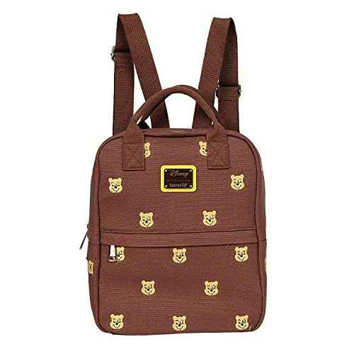 Loungefly x Winnie the Pooh Embroidered Canvas Backpack (One Size, Brown Multi)