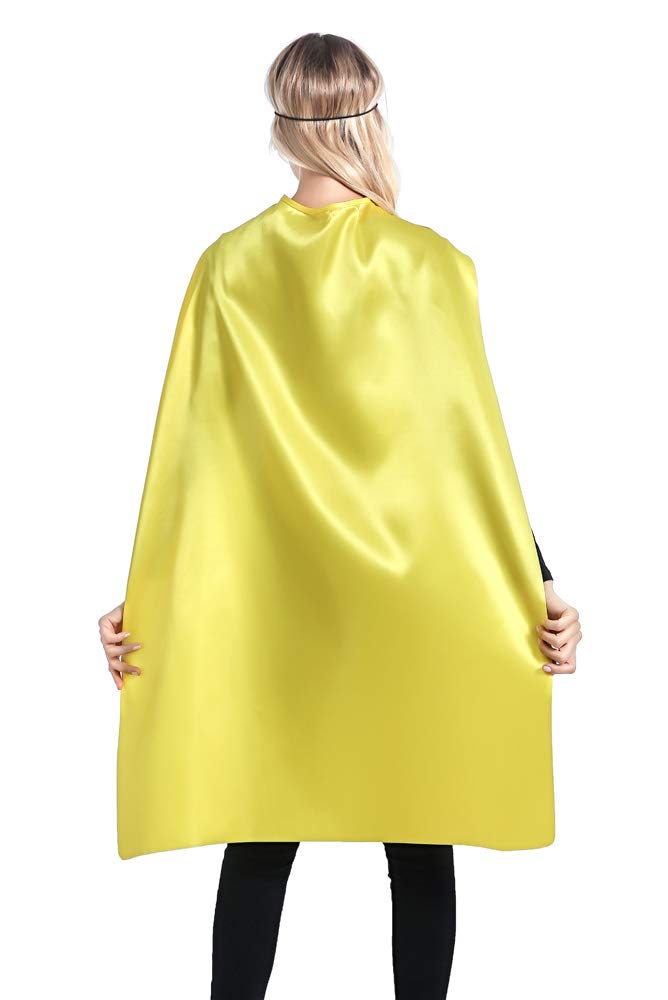 ADJOY Superhero Capes and Masks for Adults Girls and Boys - Team Spirit Building Party Capes - Mixed Colors 12 Sets