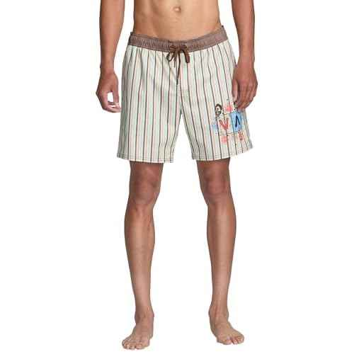 RVCA Men's Elastic Waist Boardshort, Featuring a Faux Fly & Pockets on the Side Seams.