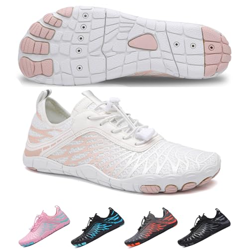 SIOSNETA Hike Barefoot Shoes for Women Men, Breathable Non-Slip Athletic Footwear, Wide Toe Water Shoes for Hiking, Non-Sl...