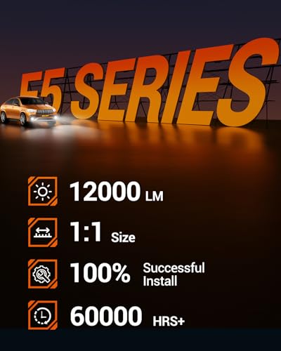 SEALIGHT H11 H16 H8 LED Fog Light Bulbs, 12,000 lumens 6500K White H16 H8 LED Fog Lights or Daytime Running Lamp, Interior...