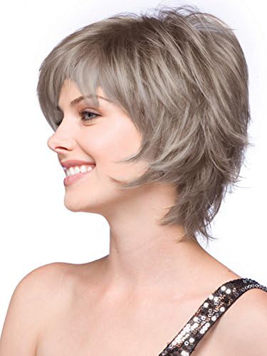 Noriko Sky Synthetic Wig by Rene of Paris and Wig Lift Comb - Silver Stone - Bundle 2 Items