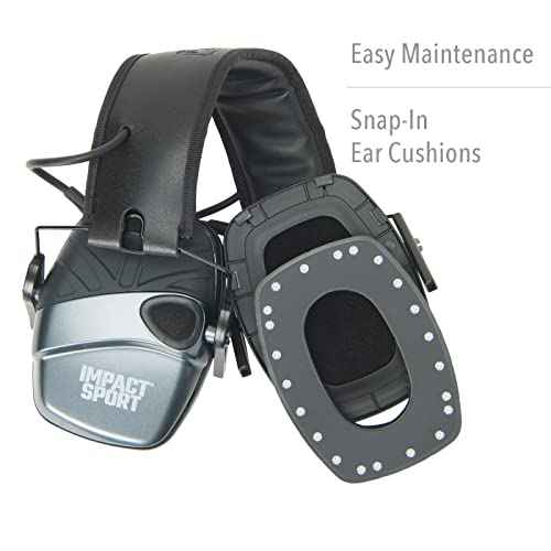 Howard Leight R02532 Impact Sport 22dB Gray Black Headband Small Ear Protection