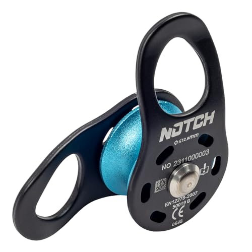 Notch Micro Pulley Combo Includes Micro Pulley, Micro Carabiner & 5mm Accessory Cord, Midline Attachable, Use with Lines u...