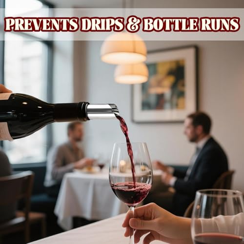Cofimkate 30Pcs Individually Wrapped 3-Inch Wine Pourer Discs, Disposable Anti-Drip Liquor Pour Spouts for Wine & Liquor B...
