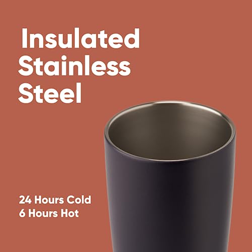 Owala SmoothSip Insulated Stainless Steel Coffee Tumbler, Reusable Iced Coffee Cup, Hot Coffee Travel Mug, BPA Free, 20 o...