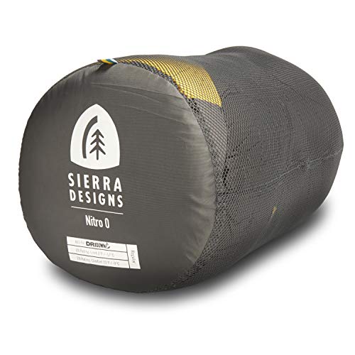 Sierra Designs Nitro 0 Degree 800 Fill DriDown Sleeping Bag - Ultralight Down Sleeping Bag for Backpacking and Camping for...