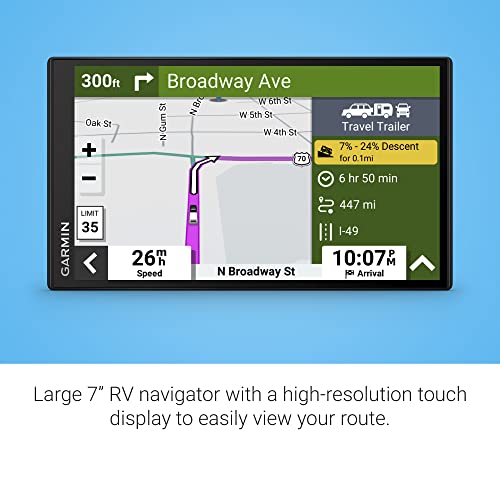 Garmin RV 795, Large, Easy-to-Read 7” GPS RV Navigator, Custom RV Routing, High-Resolution Birdseye Satellite Imagery, Dir...